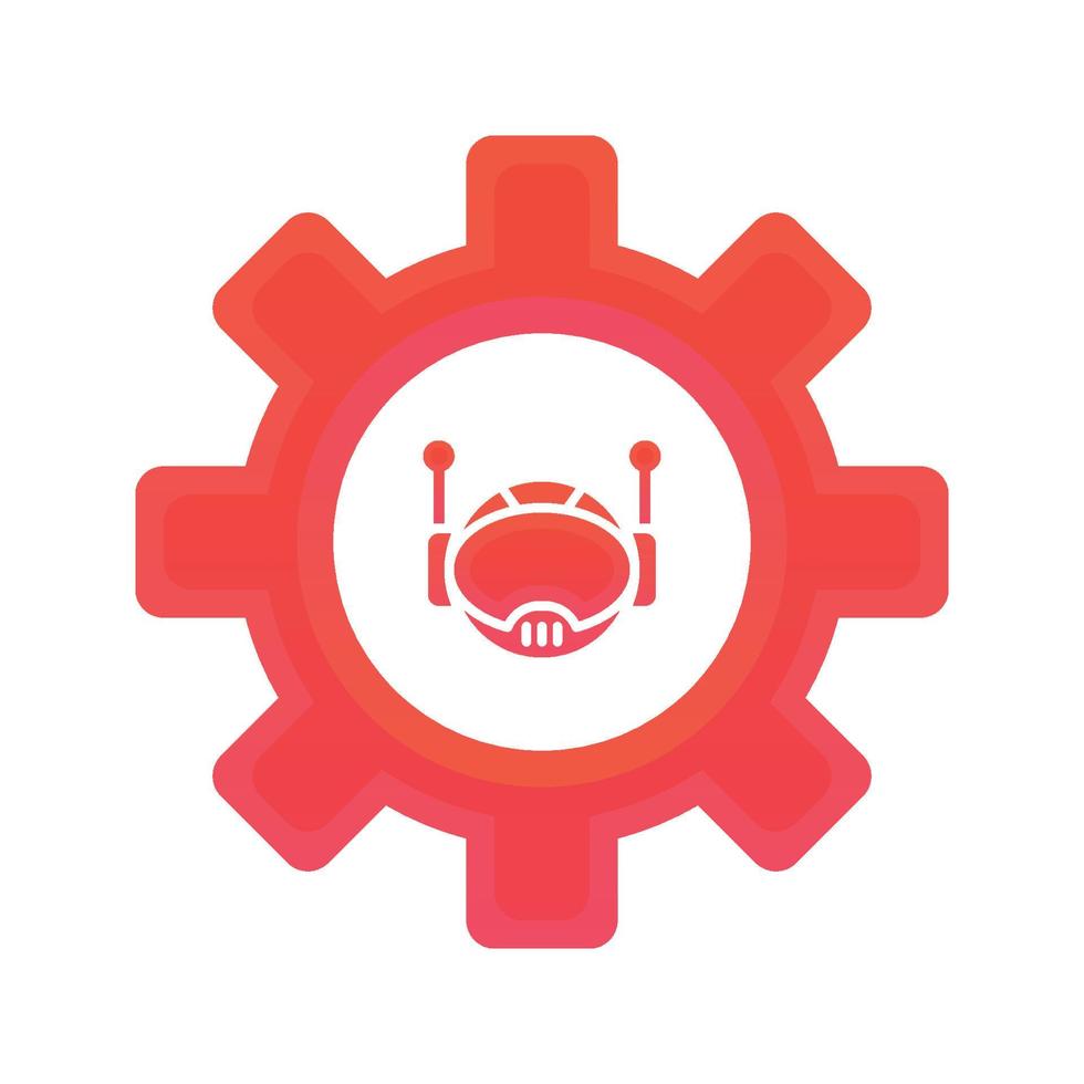 robot redskap gradient logotyp formgivningsmall ikon vektor