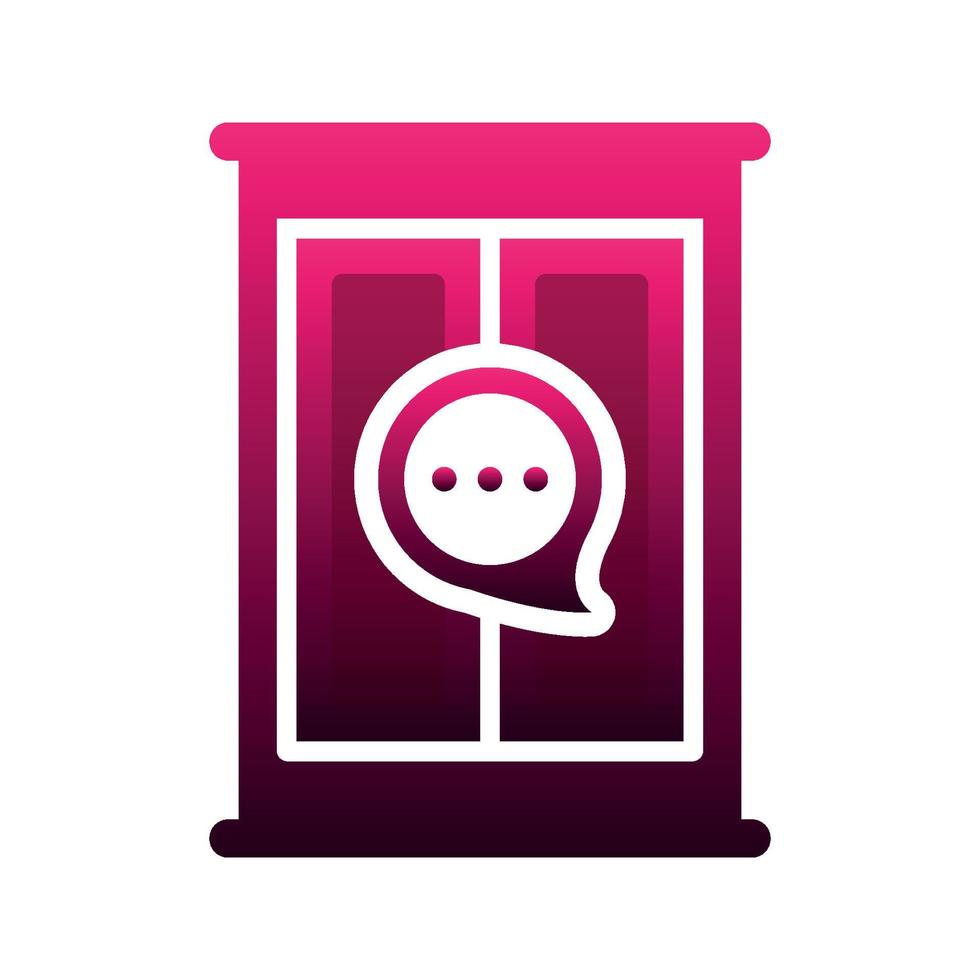 Chat-Schrank Farbverlauf Logo Design modernes Vorlagensymbol vektor