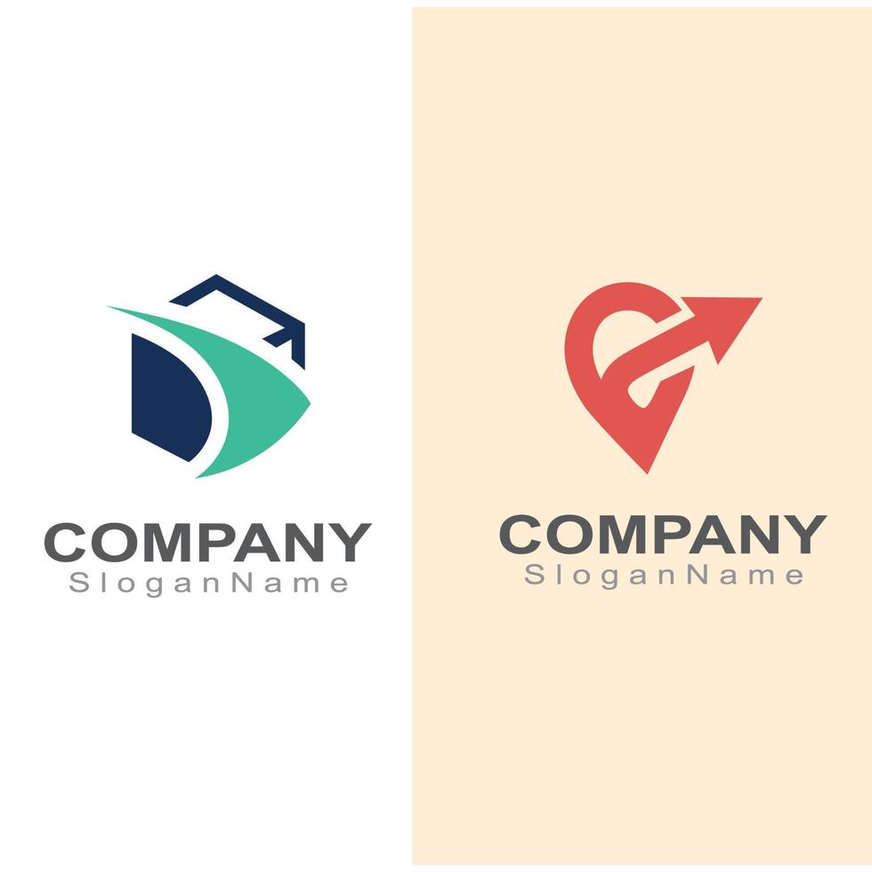 Logistik-Express-Logo für das Design von Unternehmen und Lieferunternehmen vektor