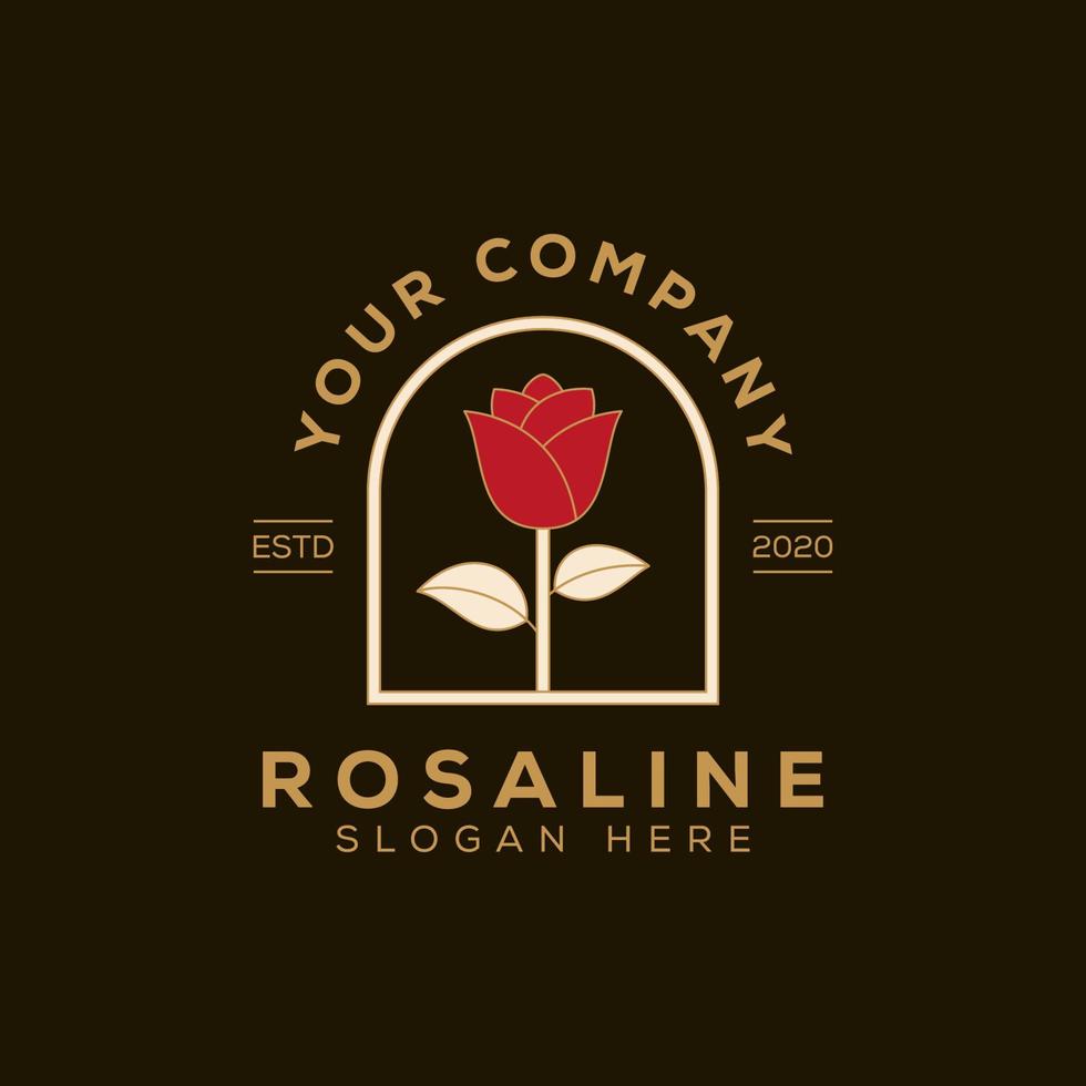 Beauty Rose feminine Logo-Design-Vektorvorlage vektor
