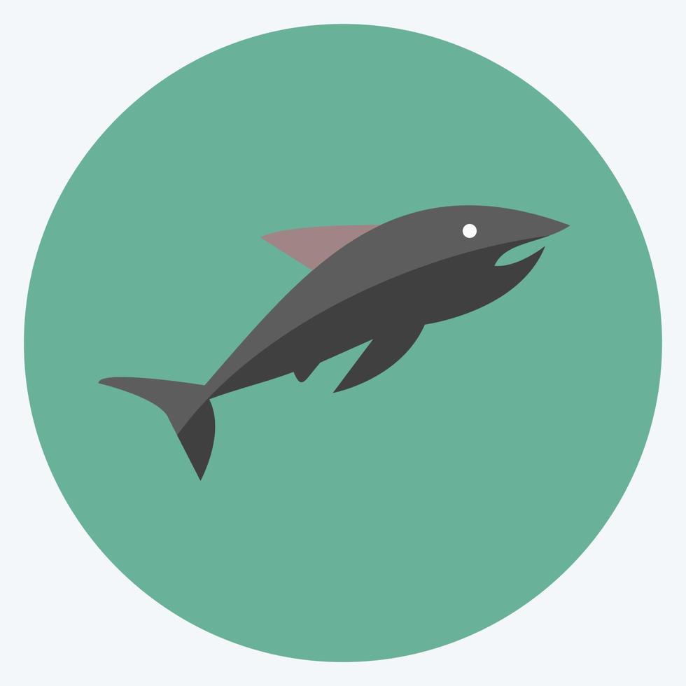 icon shark 2. lämplig för havssymbol. platt stil. enkel design redigerbar. design mall vektor. enkel symbol illustration vektor