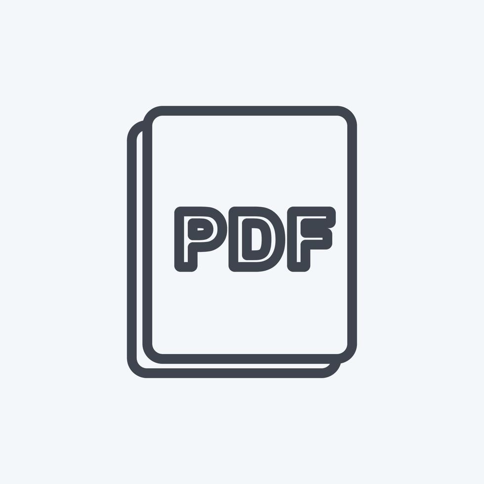 Symbolbild als pdf. geeignet für Fotobearbeitungssymbol. Linienstil. einfaches Design editierbar. Design-Vorlagenvektor. einfache symbolabbildung vektor