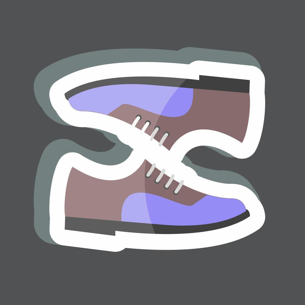 klistermärke par skor. lämplig för män tillbehör symbol. enkel design redigerbar. design mall vektor. enkel symbol illustration vektor