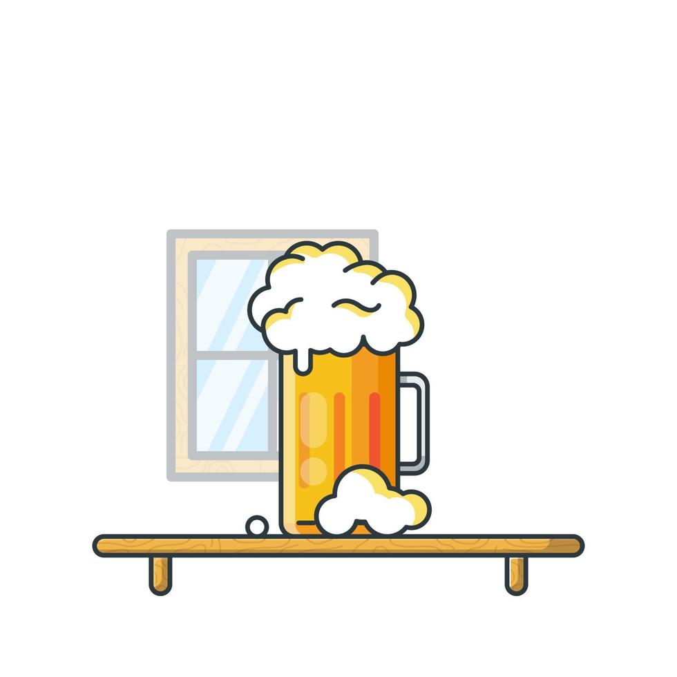 öl drink tecknade illustrationer vektor
