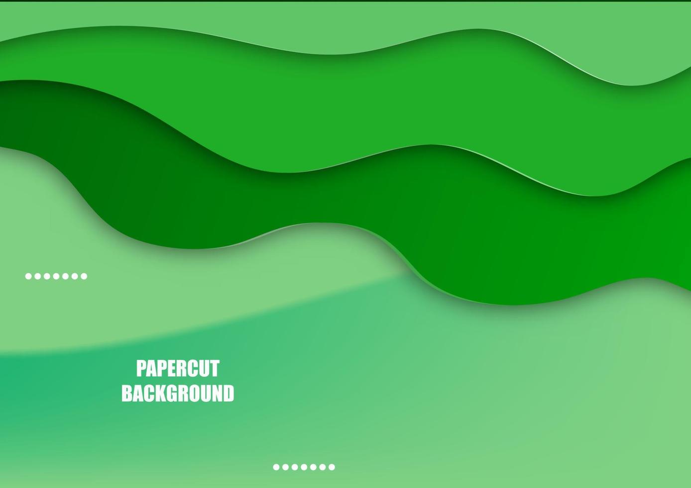 abstrakter hintergrund grüner farbton grafikstil papercut für karten- oder papiervektorillustration vektor