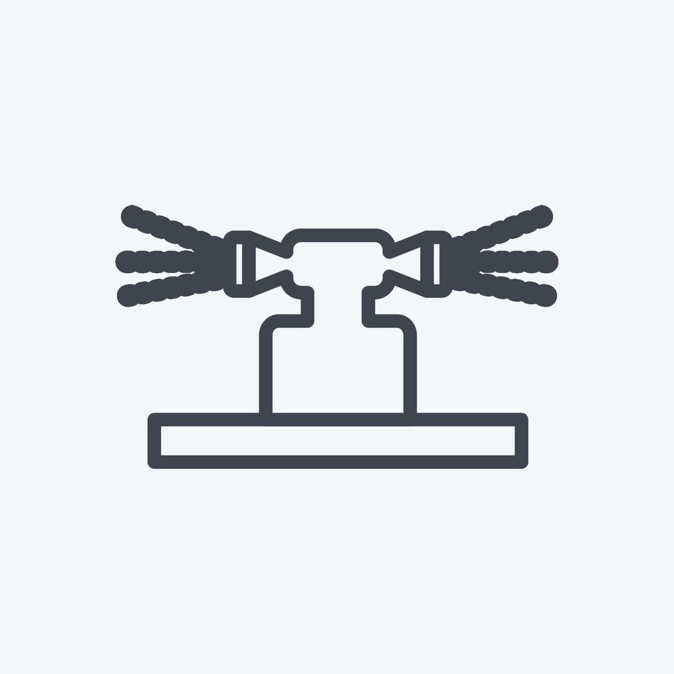 Symbol Bewässerung. geeignet für Gartensymbol. Linienstil. einfaches Design editierbar. Design-Vorlagenvektor. einfache symbolabbildung vektor