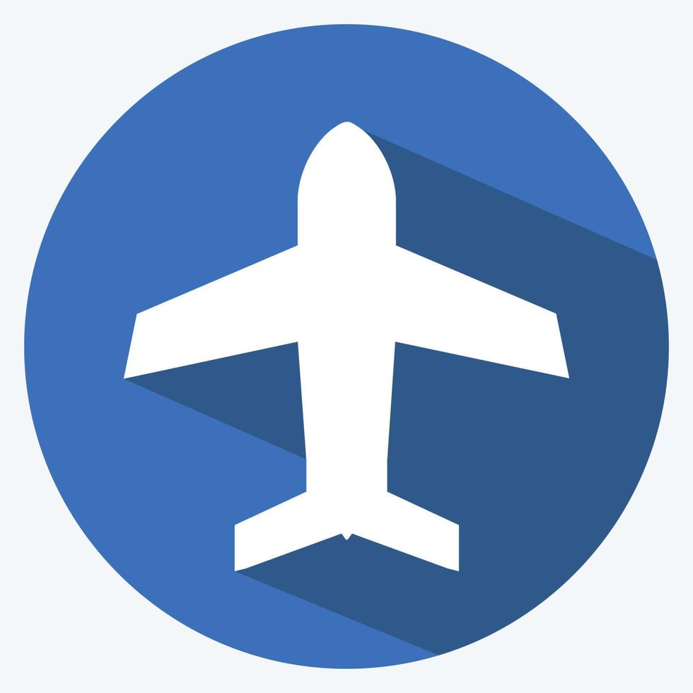 Symbol Flugzeugmodus. geeignet für mobile Apps-Symbol. langer Schattenstil. einfaches Design editierbar. Design-Vorlagenvektor. einfache symbolabbildung vektor