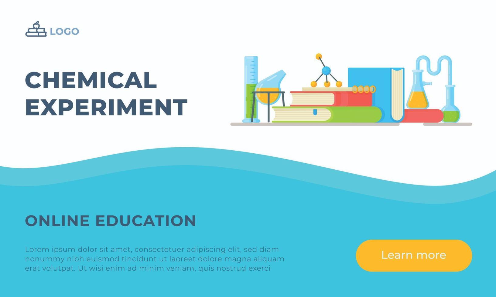 Vektorillustration der Durchführung von Experimenten in der Schule. vektor