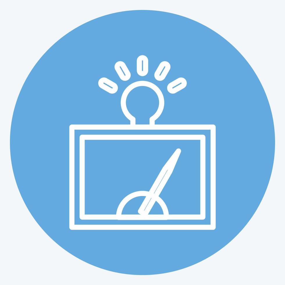 Symbolerkennung der Regelmäßigkeit. geeignet für Datenanalysesymbol. blaue augen stil. einfaches Design editierbar. Design-Vorlagenvektor vektor