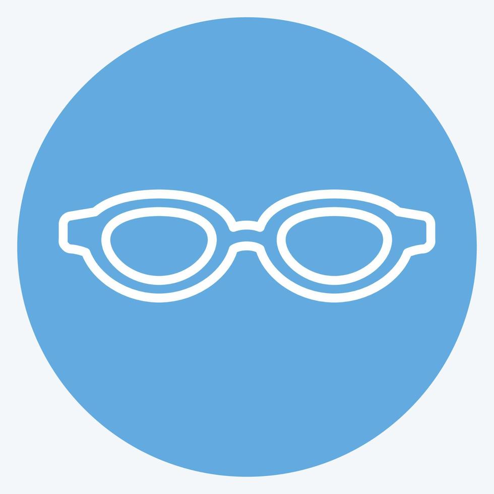 Icon-Sonnenbrille. geeignet für Männer Accessoires Symbol. blaue augen stil. einfaches Design editierbar. Design-Vorlagenvektor. einfache symbolabbildung vektor