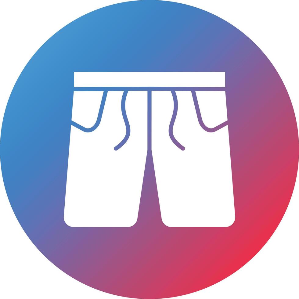 Boxershorts Glyphe Kreis Farbverlauf Hintergrundsymbol vektor