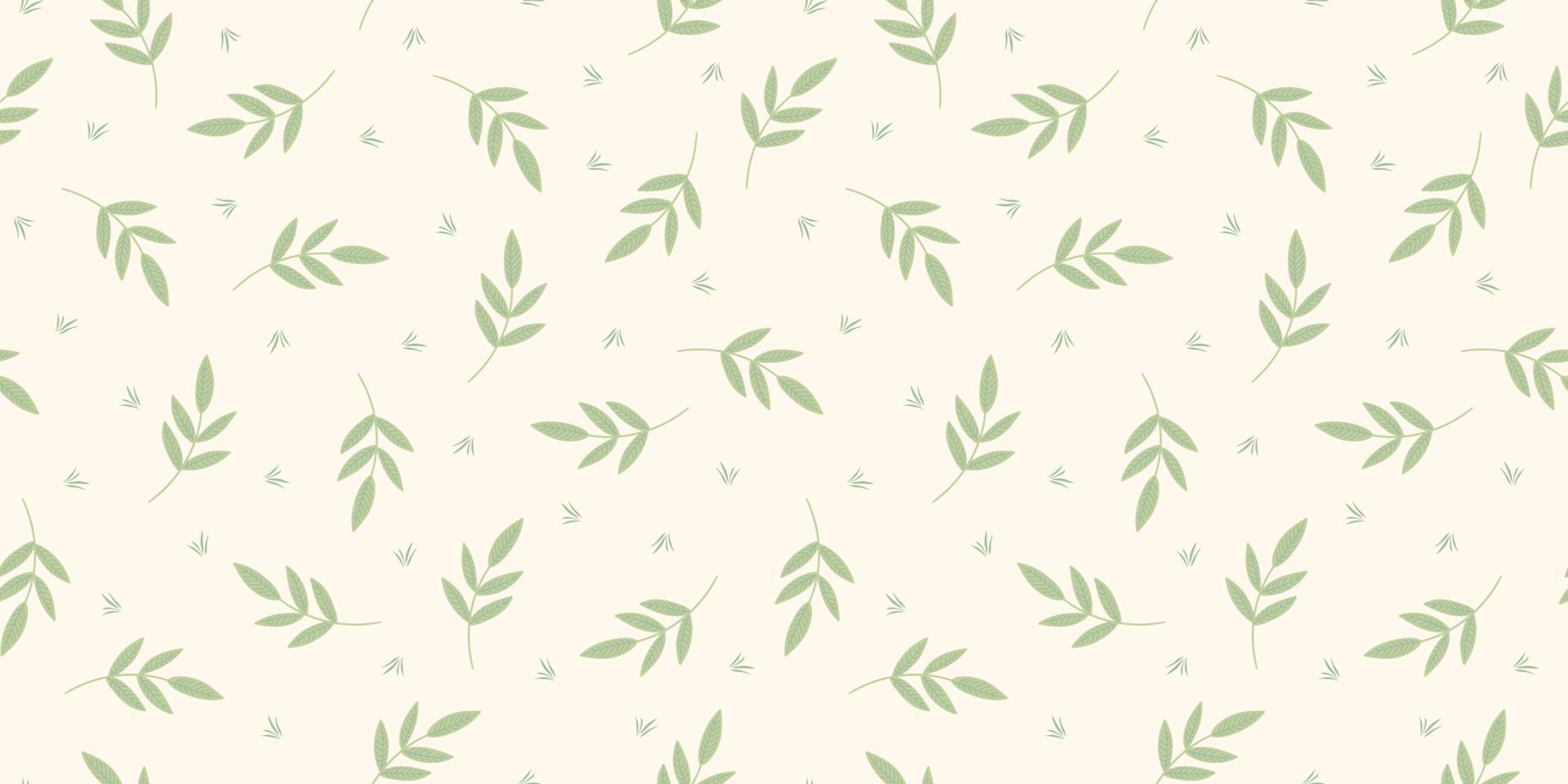 abstrakt sömlösa mönster med löv och gräs. vektor design
