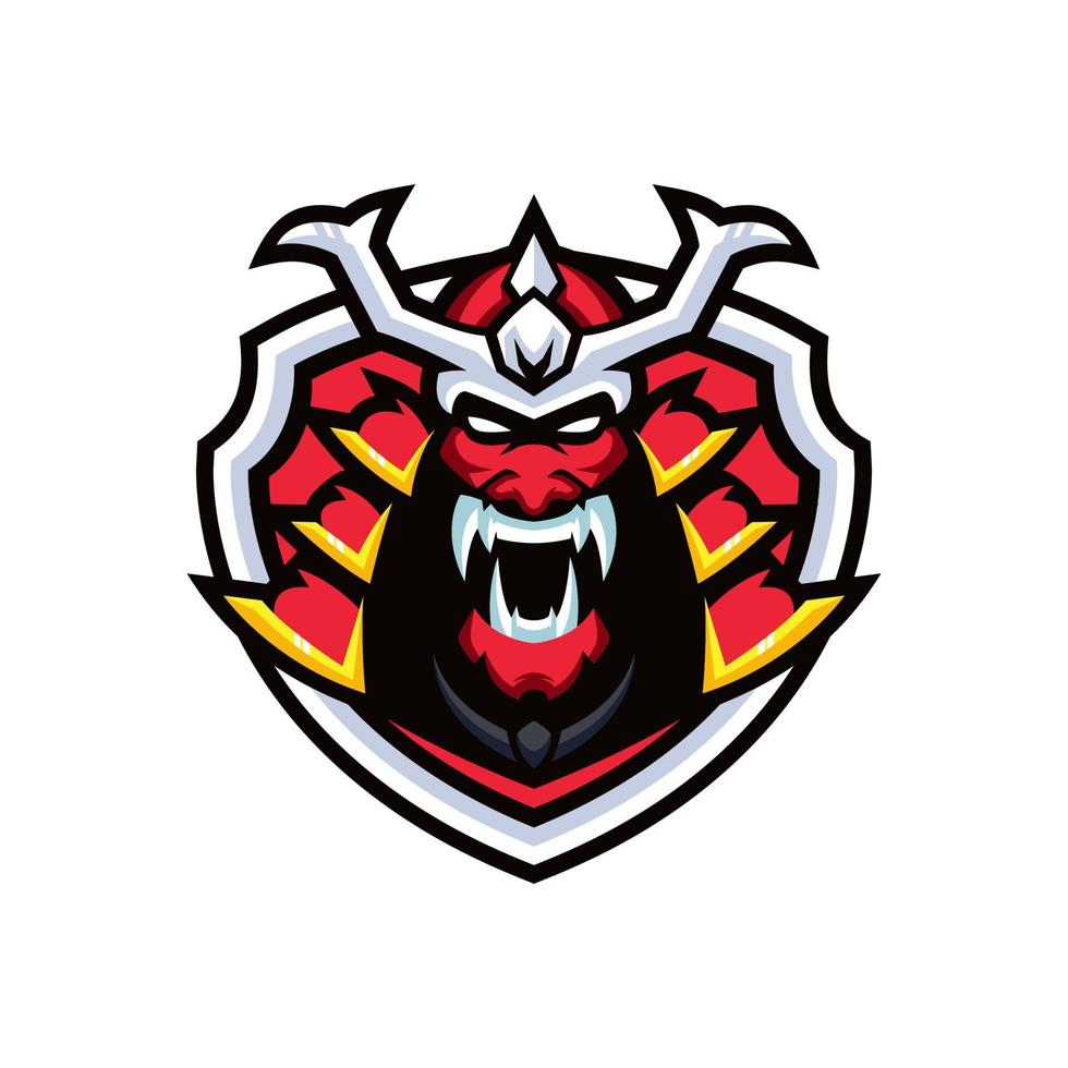 Samurai-eSports-Logo-Vorlagen vektor