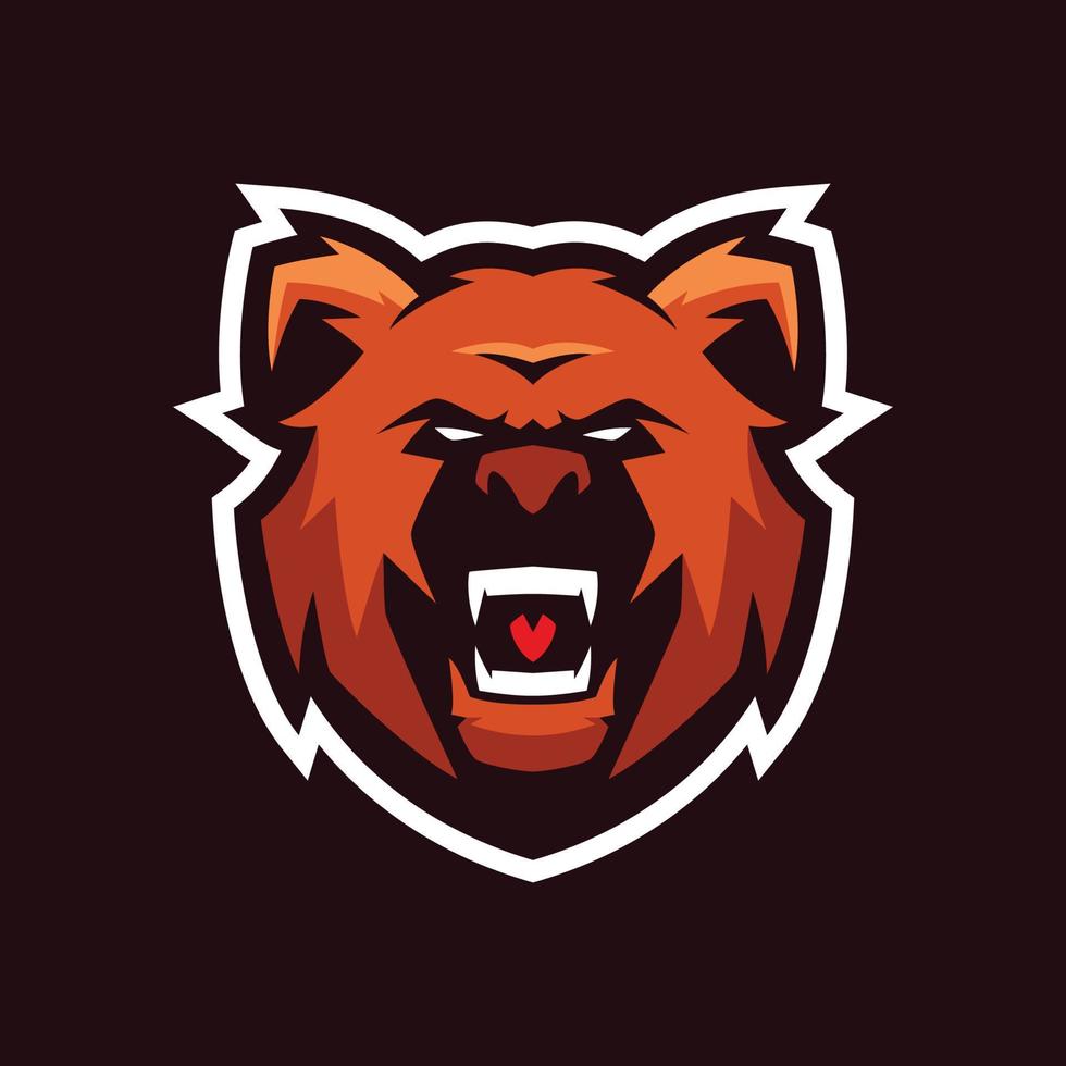 Bär esports Logo-Vorlagen vektor