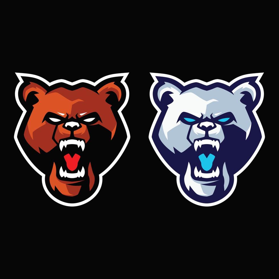 Bär esports Logo-Vorlagen vektor