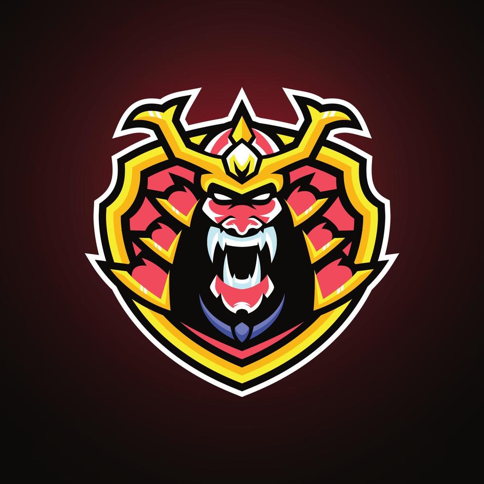 Samurai-eSports-Logo-Vorlagen vektor