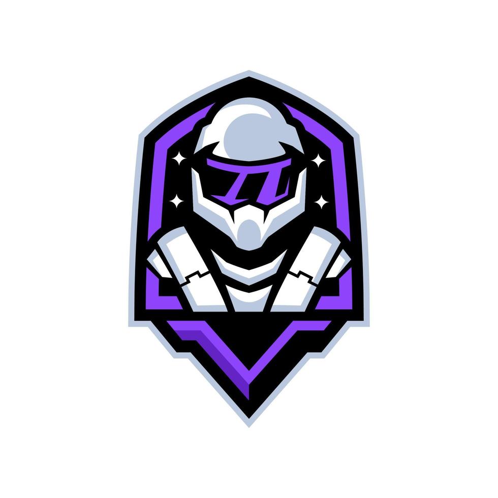 astronaut esports logotyp vektor