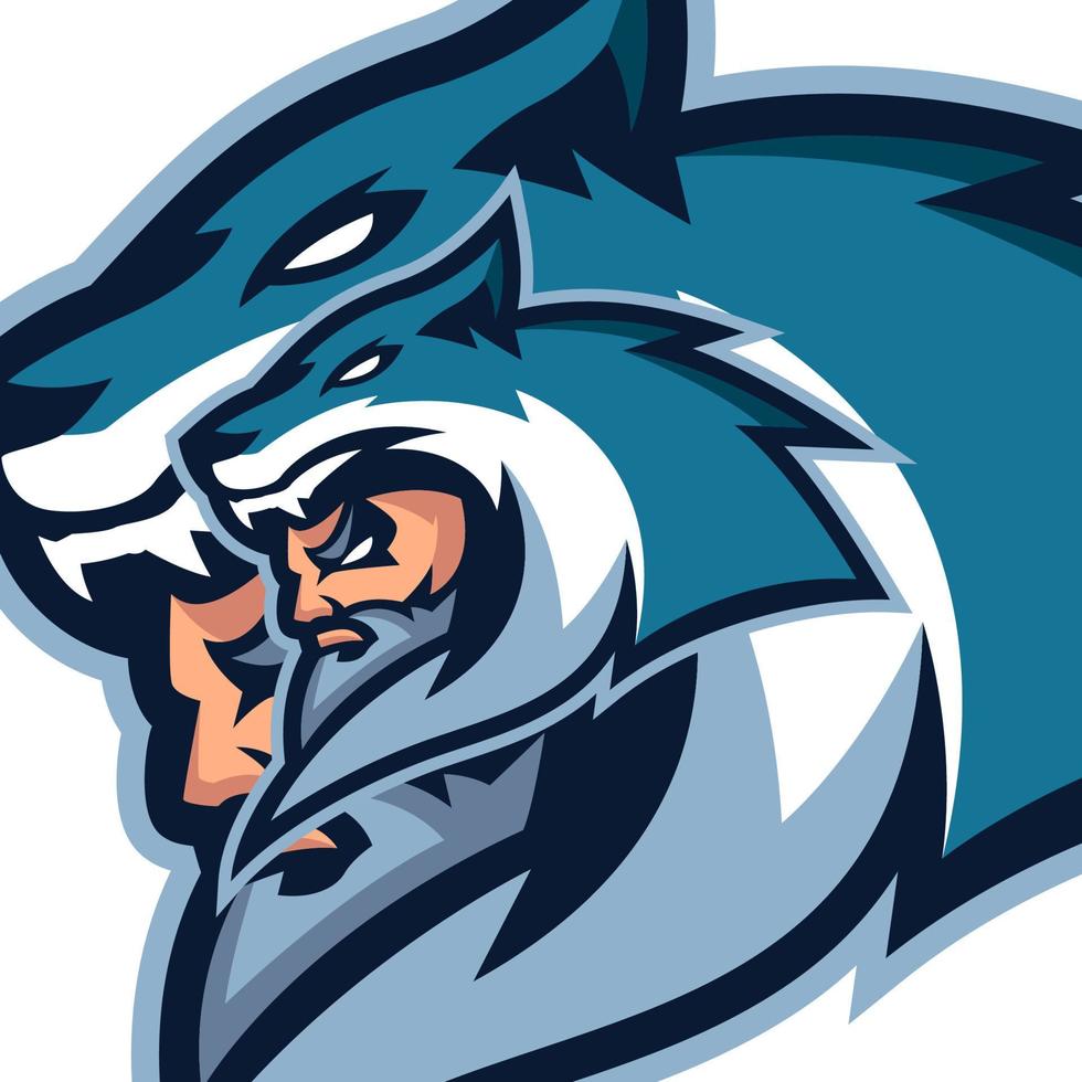 Wölfe-Maskottchen-Logo-Vorlagen vektor