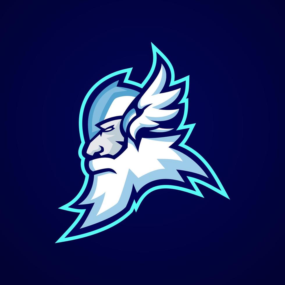 Valhala Esports-Logo-Vorlagen vektor