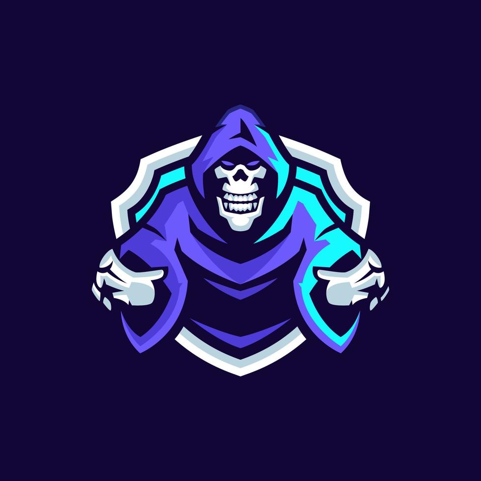 skull esports logotypmallar vektor