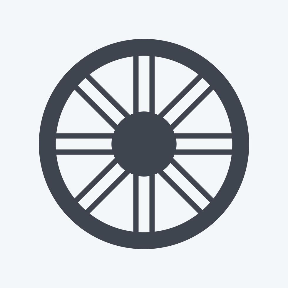 ikon hjul. lämplig för trädgårdssymbol. glyfstil. enkel design redigerbar. design mall vektor. enkel symbol illustration vektor