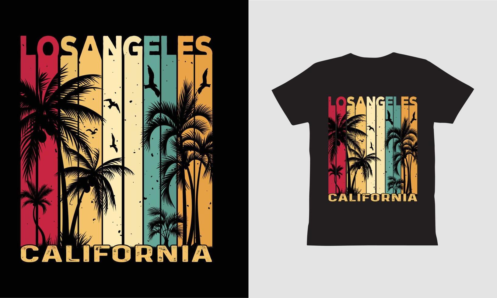 os angeles kalifornien vintage t-shirt, kalifornien skjorta design. vektor