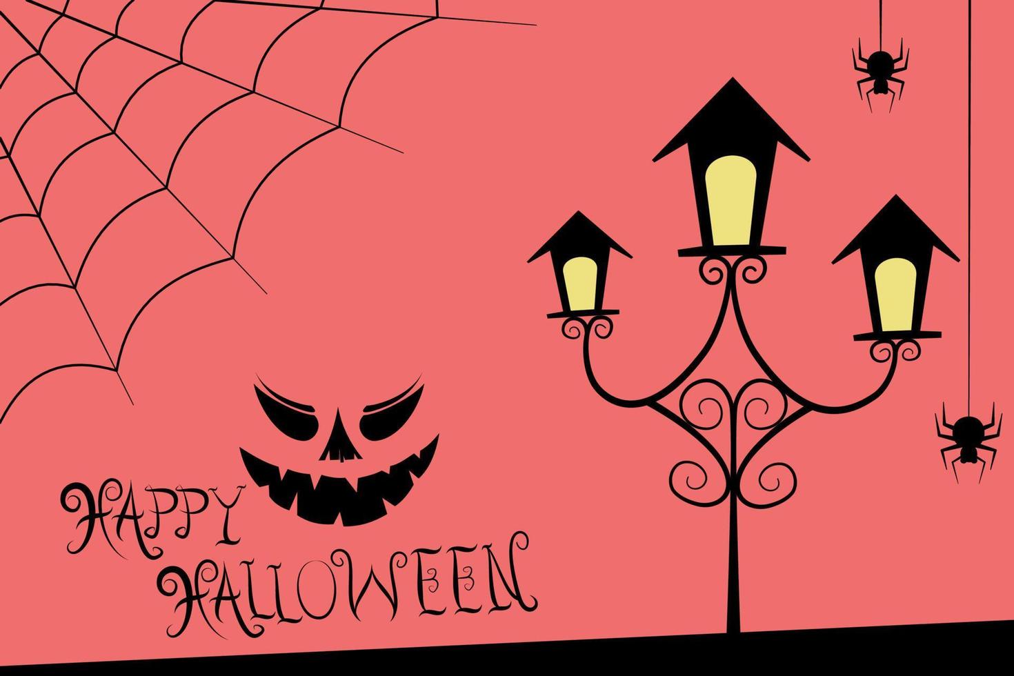 kreative konzeptillustration des halloween-hintergrundes vektor