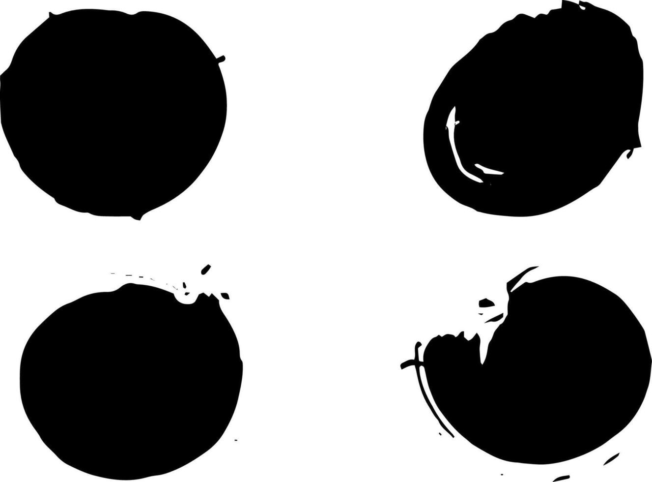 svart fläck splatter cirkel vektorillustration isolerad på vit bakgrund vektor