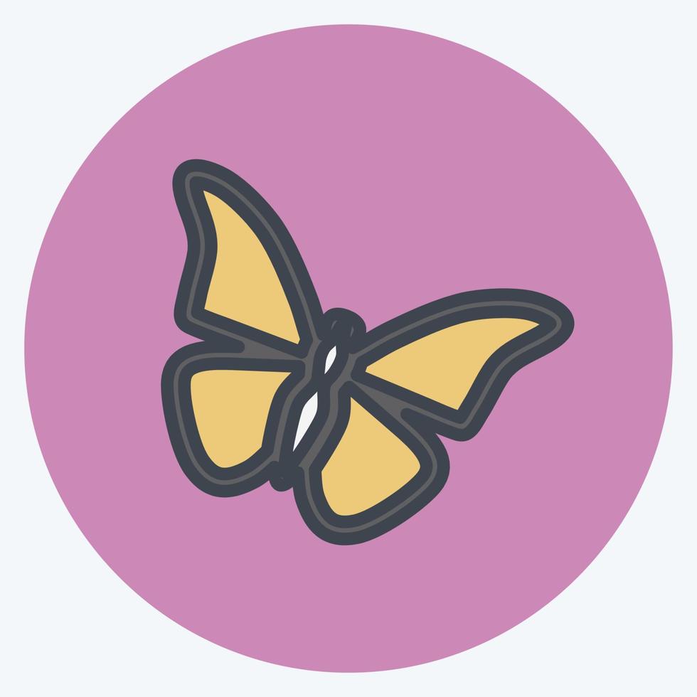 Symbol Schmetterling 3. geeignet für Tiersymbol. Farbe Mate-Stil. einfaches Design editierbar. Design-Vorlagenvektor. einfache symbolabbildung vektor