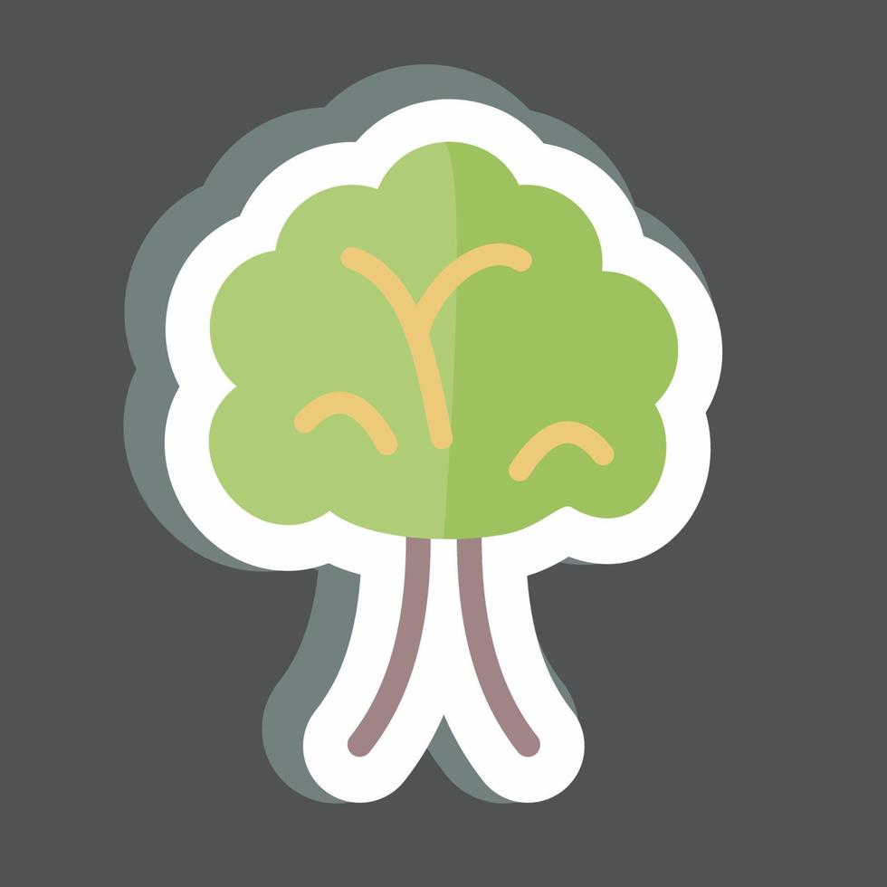 klistermärke träd. lämplig för trädgårdssymbol. enkel design redigerbar. designmall vektor. enkel symbol illustration vektor