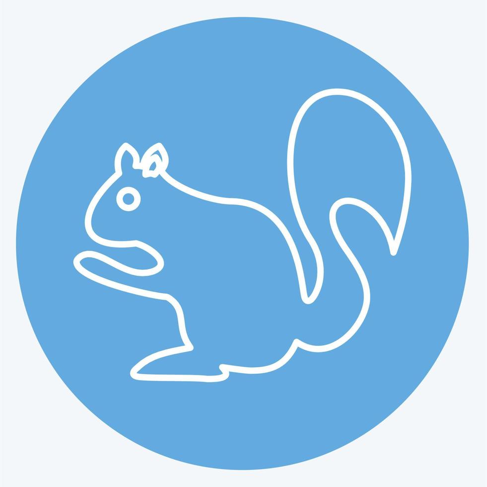 Symbol Eichhörnchen. geeignet für Tiersymbol. blaue augen stil. einfaches Design editierbar. Design-Vorlagenvektor. einfache symbolabbildung vektor