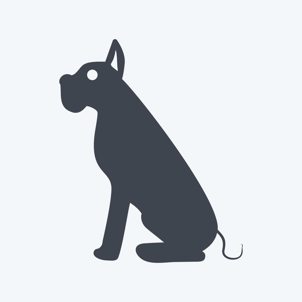 ikon hund. lämplig för djursymbol. glyfstil. enkel design redigerbar. designmall vektor. enkel symbol illustration vektor