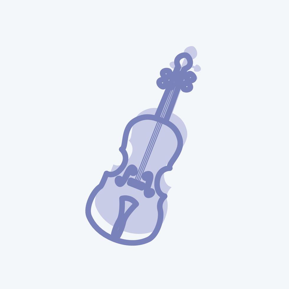 ikon cello. lämplig för musiksymbol. tvåtonsstil. enkel design redigerbar. design mall vektor. enkel symbol illustration vektor