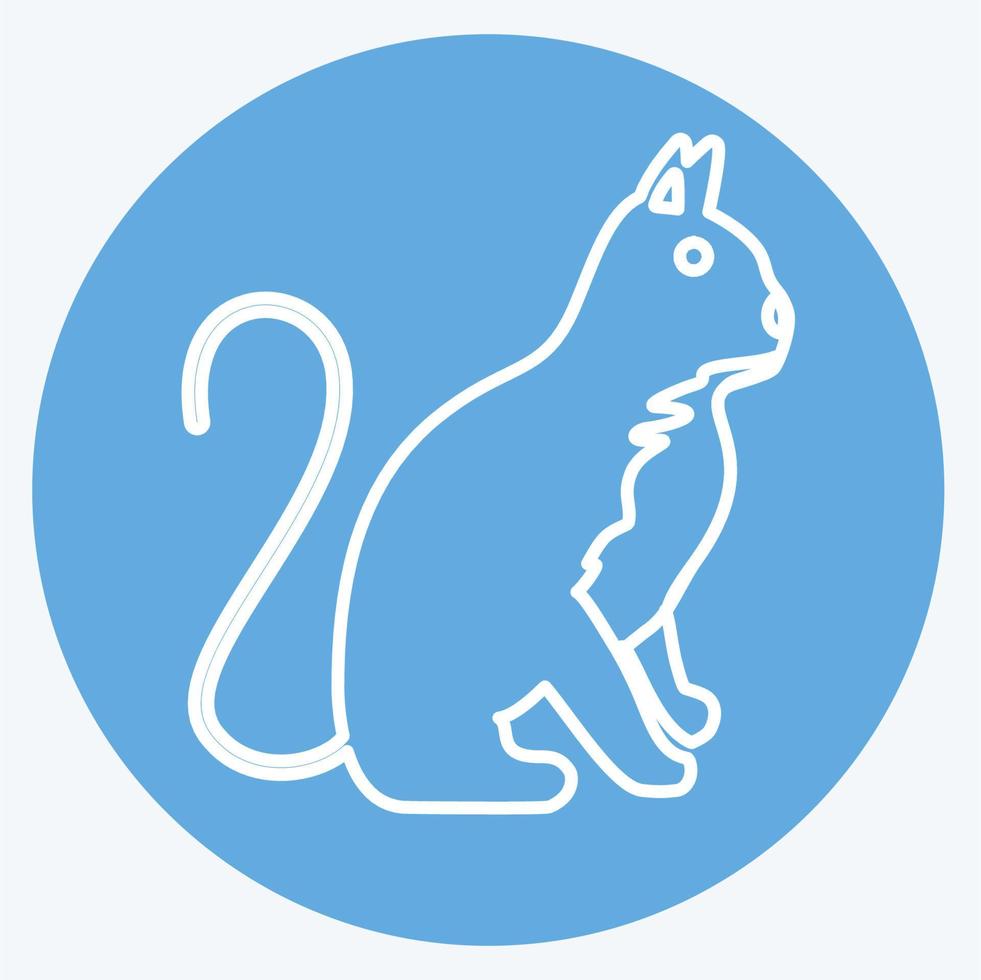 ikonen katt. lämplig för djursymbol. stil med blå ögon. enkel design redigerbar. design mall vektor. enkel symbol illustration vektor