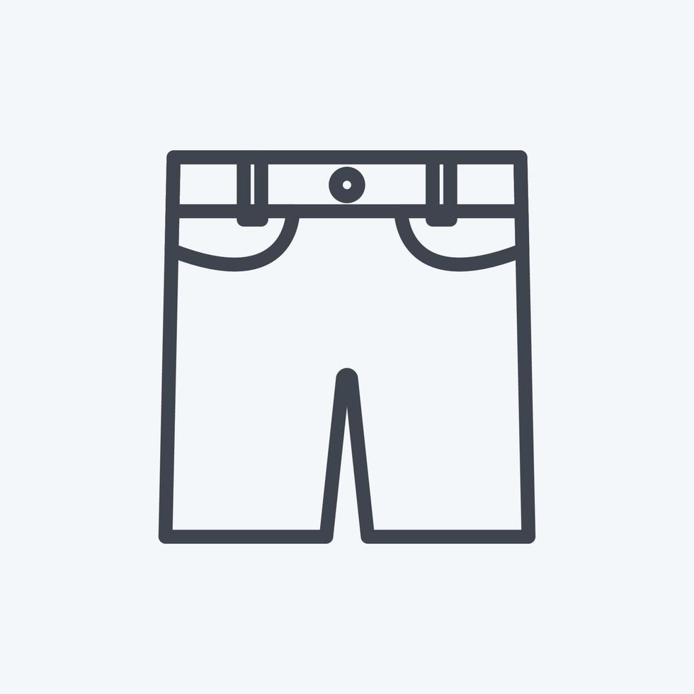 ikon shorts. lämplig för män tillbehör symbol. linjestil. enkel design redigerbar. designmall vektor. enkel symbol illustration vektor