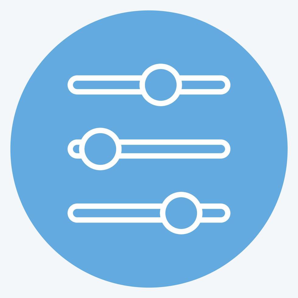 Symbolsteuerung. geeignet für Web-Interface-Symbol. blaue augen stil. einfaches Design editierbar. Design-Vorlagenvektor. einfache symbolabbildung vektor