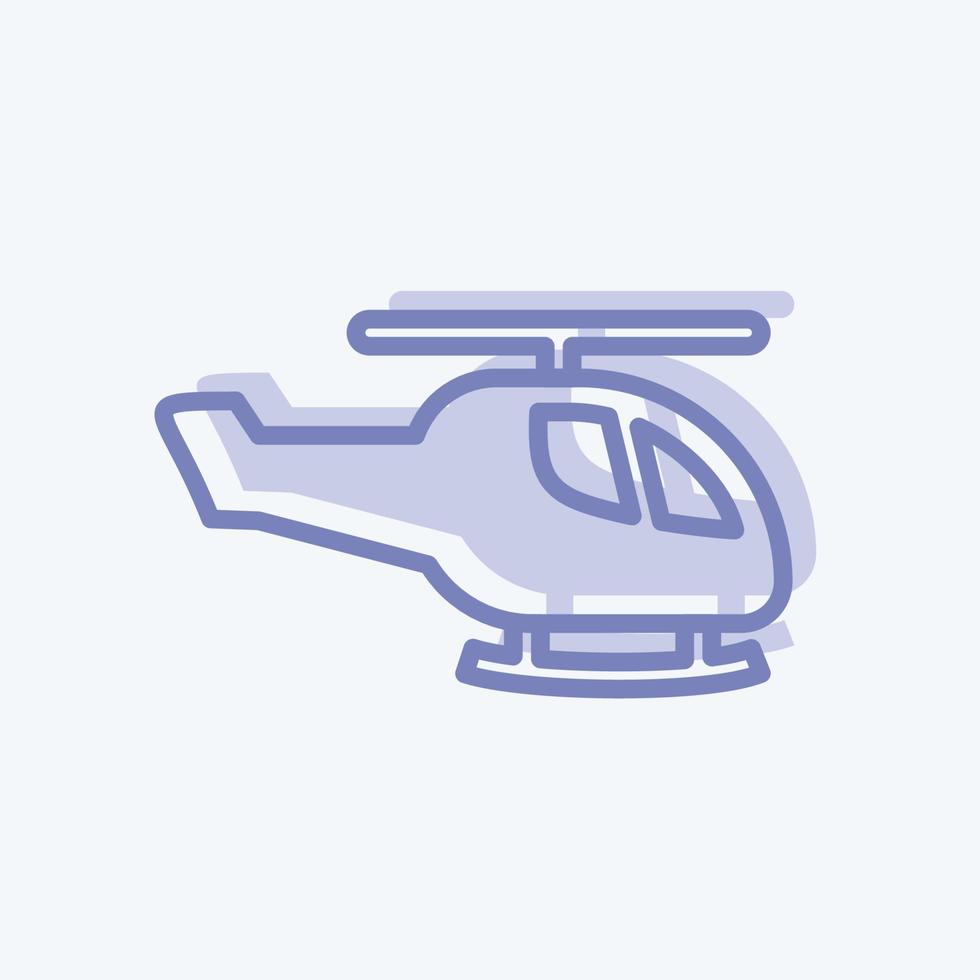 ikon helikopter. lämplig för leksakssymbol. tvåtonsstil. enkel design redigerbar. design mall vektor. enkel symbol illustration vektor