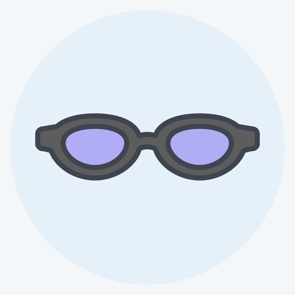 Icon-Sonnenbrille. geeignet für Männer Accessoires Symbol. Farbe Mate-Stil. einfaches Design editierbar. Design-Vorlagenvektor. einfache symbolabbildung vektor