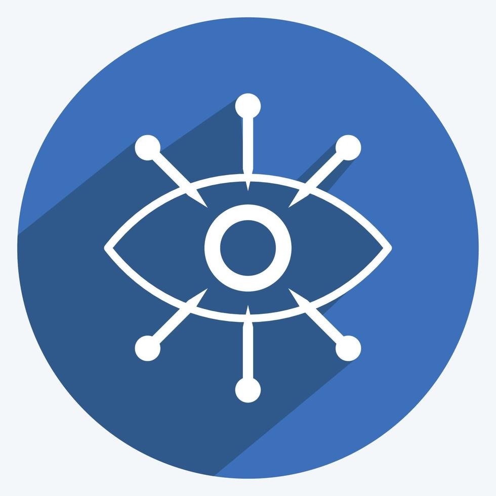 Icon-Datenvisualisierung. geeignet für Datenanalysesymbol. langer Schattenstil. einfaches Design editierbar. Design-Vorlagenvektor. einfache symbolabbildung vektor