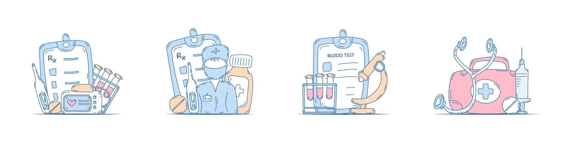 medizinisches Versorgungsset vektor