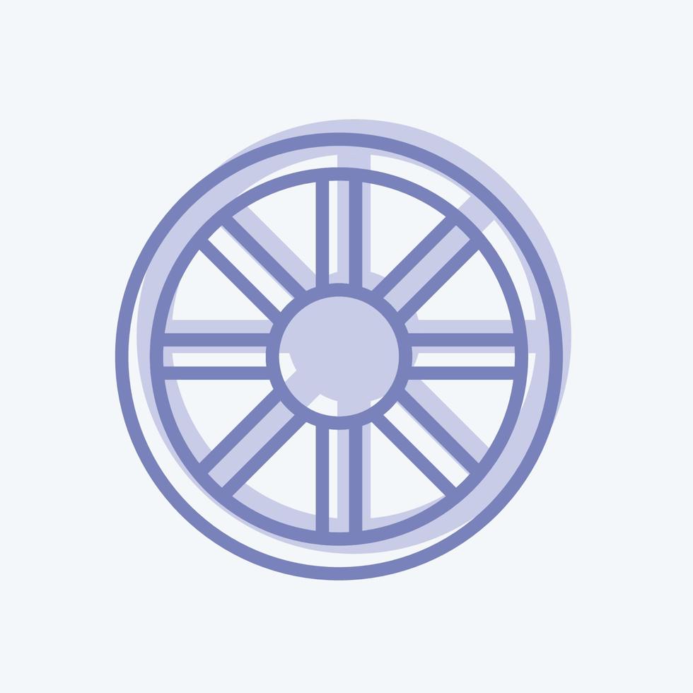 ikon hjul. lämplig för trädgårdssymbol. tvåtonsstil. enkel design redigerbar. design mall vektor. enkel symbol illustration vektor