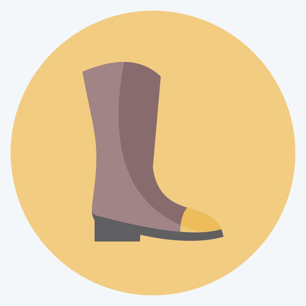 Icon lange Stiefel. geeignet für Frühlingssymbol. flacher Stil. einfaches Design editierbar. Design-Vorlagenvektor. einfache symbolabbildung vektor