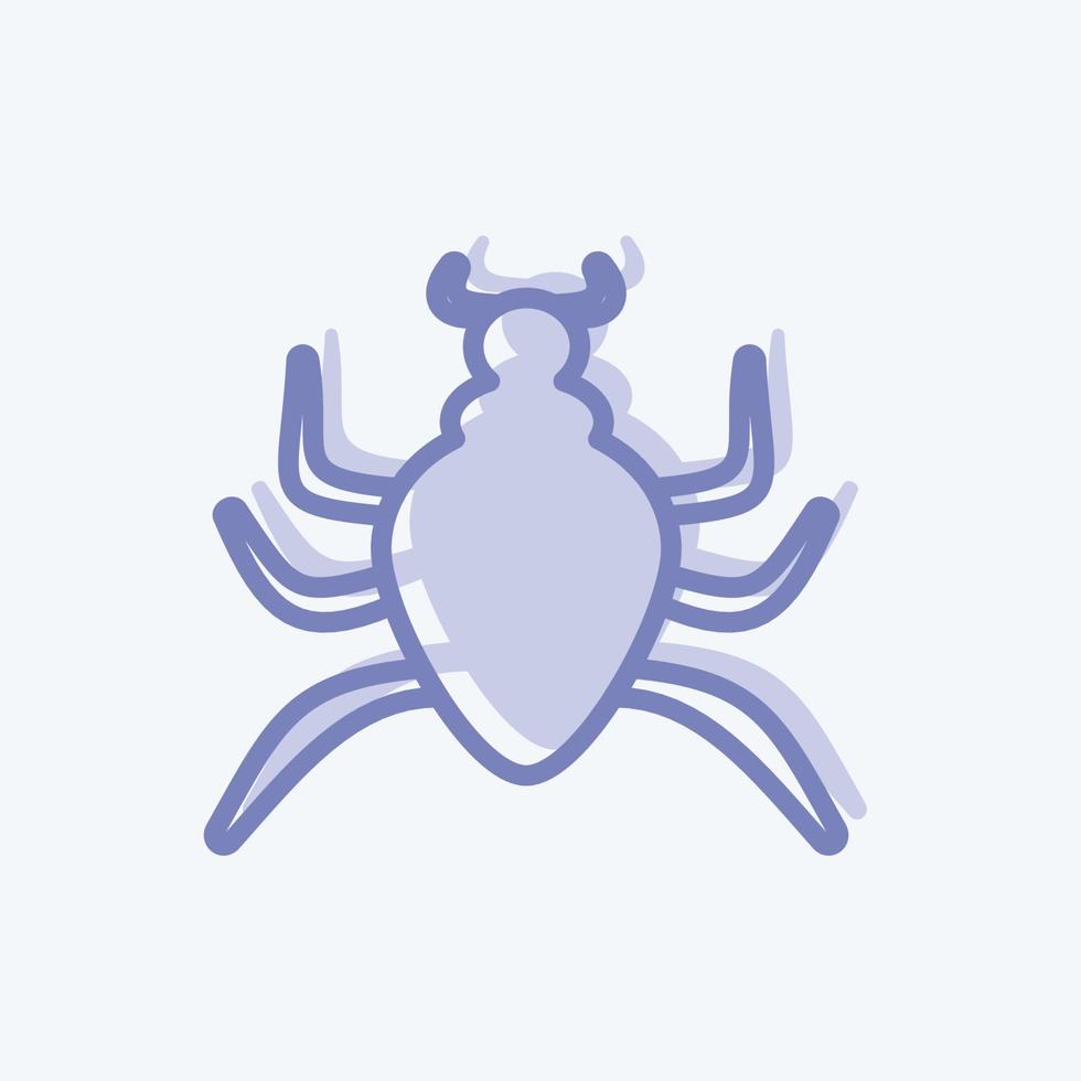 Symbol Spinne Insekt. geeignet für Tiersymbol. zweifarbiger Stil. einfaches Design editierbar. Design-Vorlagenvektor. einfache symbolabbildung vektor