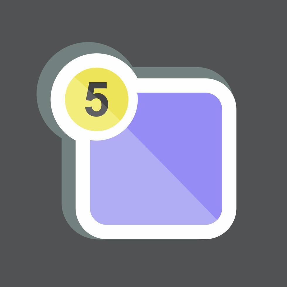 Aufkleberbenachrichtigung. geeignet für Web-Interface-Symbol. einfaches Design editierbar. Design-Vorlagenvektor. einfache symbolabbildung vektor