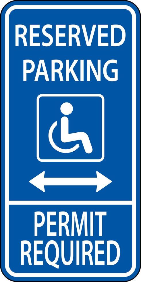 zugängliches Parkplatzschild auf weißem Hintergrund vektor