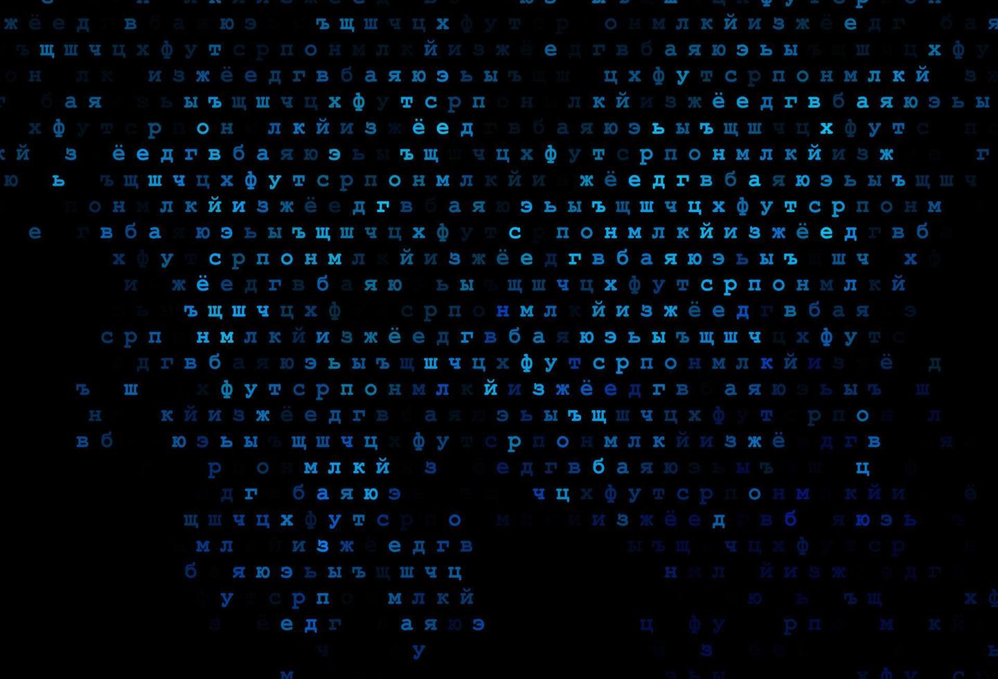 dunkelblaues Vektorlayout mit lateinischem Alphabet. vektor