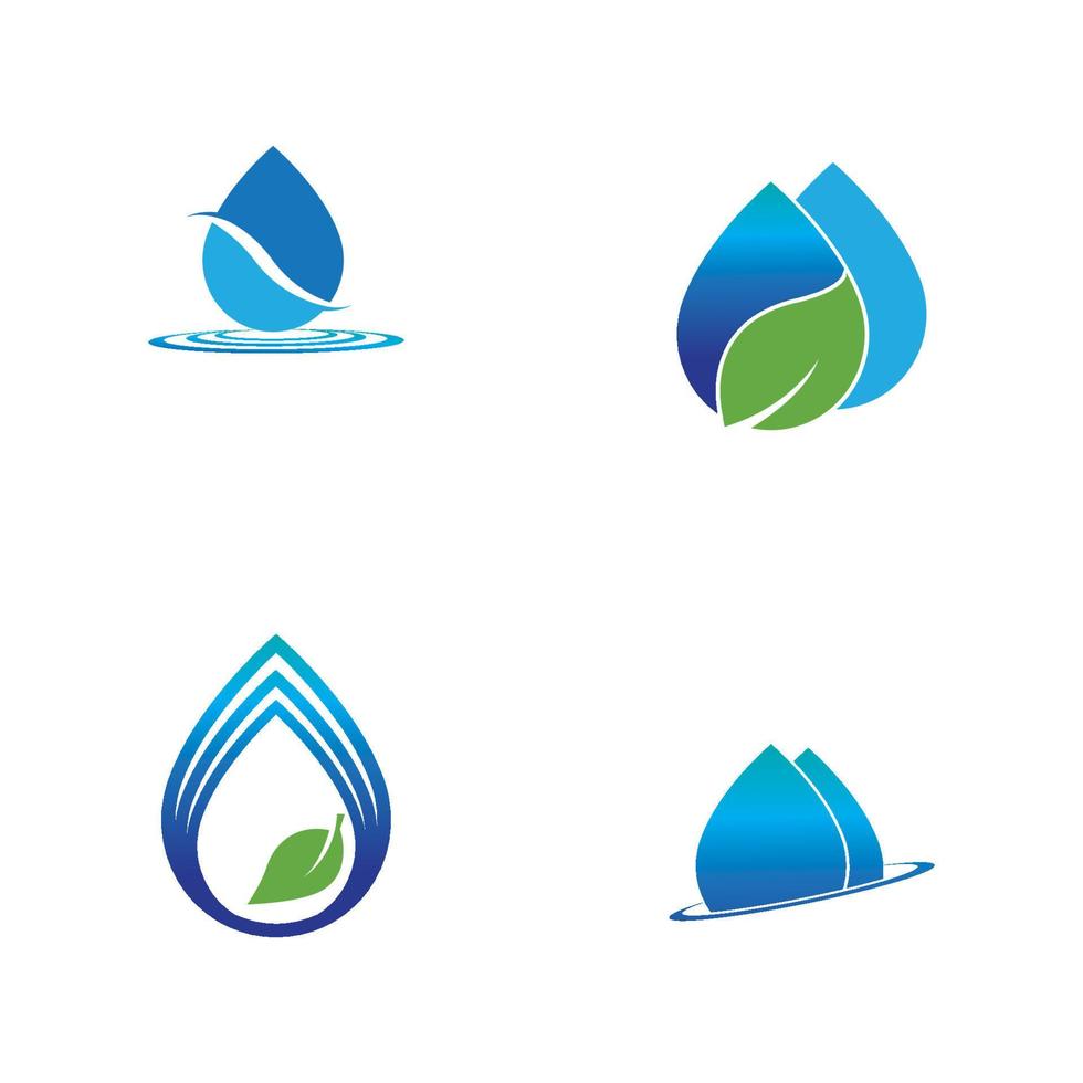 Wassertropfen Logo Vorlage Vektor-Illustration Design vektor