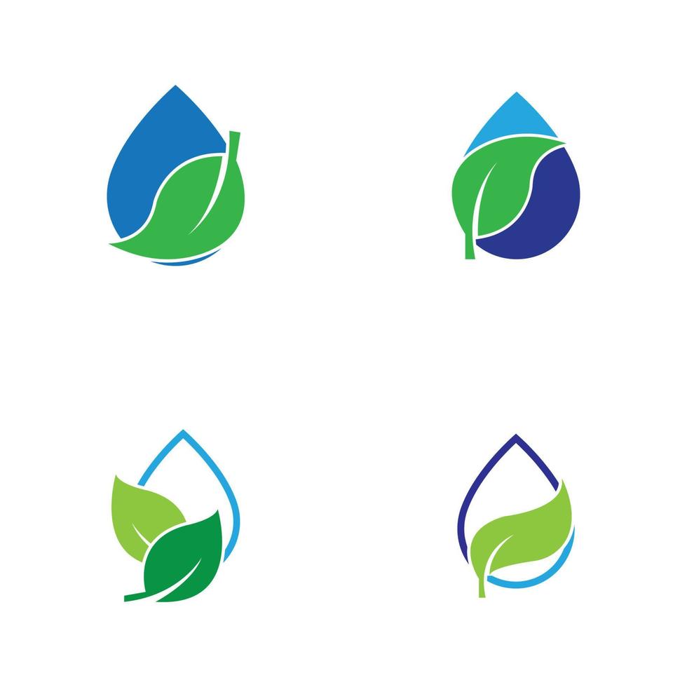 Wassertropfen Logo Vorlage Vektor-Illustration Design vektor