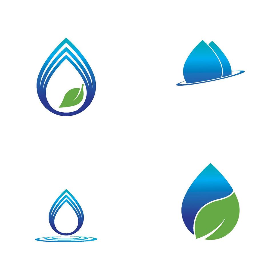 Wassertropfen Logo Vorlage Vektor-Illustration Design vektor