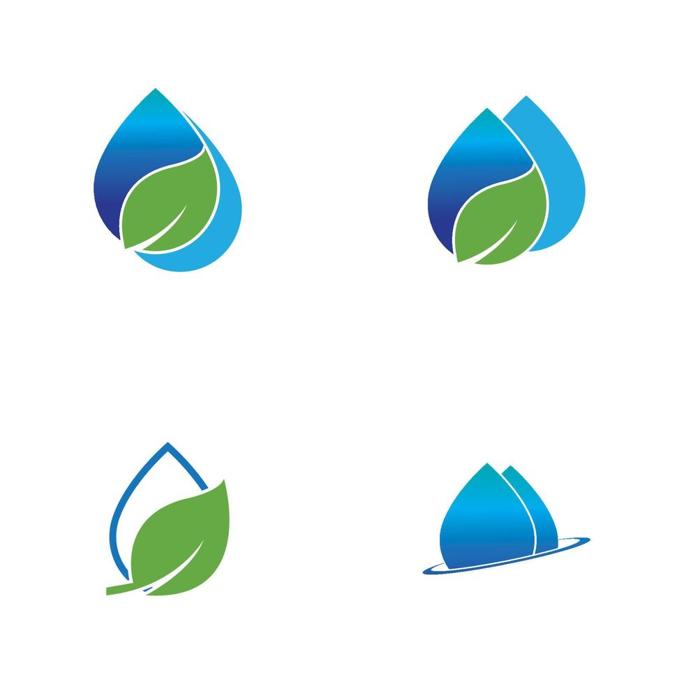 Wassertropfen Logo Vorlage Vektor-Illustration Design vektor